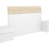 Ensemble De Tête De Lit Avec 2 Table De Chevet En Panneaux De Particules Mélaminés-Longueur 261 X Profondeur 34 X Hauteur 100.2 Cm