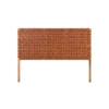 Tête De Lit 160 Cm Teck/Cuir Tressé Cognac - ESSAOUIRA -Sominova Soldes Boutique tete de lit et pont de lit 13814921