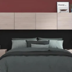 Pont De Lit Avec Rangements Et Chevets - L245 Cm - Coloris : Naturel Et Noir - AMBRILA 16 Pont De Lit Avec Rangements Et Chevets - L245 Cm - Coloris : Naturel Et Noir - AMBRILA -Sominova Soldes Boutique tete de lit et pont de lit 14023341