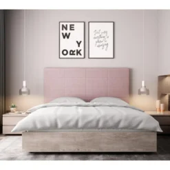 Tête De Lit En Tissu WILLY - Rose, Largeur - 160 Cm -Sominova Soldes Boutique tete de lit et pont de lit 14636795