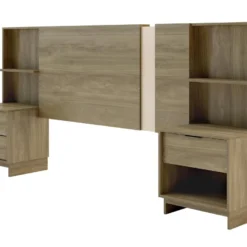 Tête De Lit Extensible Avec Chevets - 140/160 Cm - Coloris : Naturel - NOVOLI -Sominova Soldes Boutique tete de lit et pont de lit 14802019