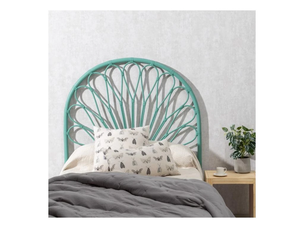 Tête De Lit 100 Cm Rotin/Vert - FLORIMA 5 Tête De Lit 100 Cm Rotin/Vert - FLORIMA – Image 3