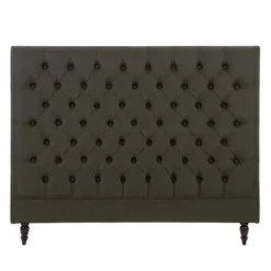 Tête De Lit Tapissée 155 Cm Bois/Tissu Vert Foncé - PINADA -Sominova Soldes Boutique tete de lit et pont de lit 17627489