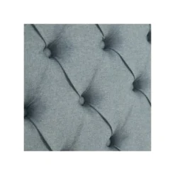 Tête De Lit Tapissée 109 Cm Bois/Tissu Gris Bleu - PINADA -Sominova Soldes Boutique tete de lit et pont de lit 17627531