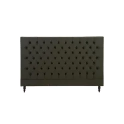 Tête De Lit Tapissée 185 Cm Bois/Tissu Vert Foncé - PINADA