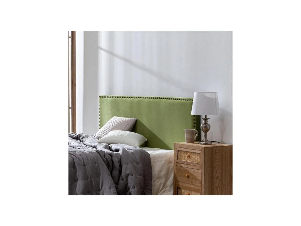 Tête De Lit 160 Cm Tissu Vert - JASMINA 4 Tête De Lit 160 Cm Tissu Vert - JASMINA – Image 2