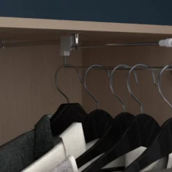 Pont De Lit Avec Rangements - Avec LEDs - L265 Cm - Coloris : Blanc Brillant Et Naturel - VELONA -Sominova Soldes Boutique tete de lit et pont de lit 18459259