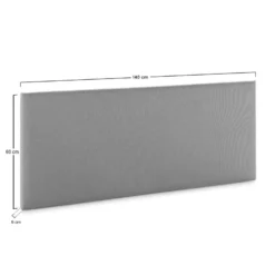 Tête De Lit Aura Recouverte De Tissu Gris Clair 140x60 Cm -Sominova Soldes Boutique tete de lit et pont de lit 18813495