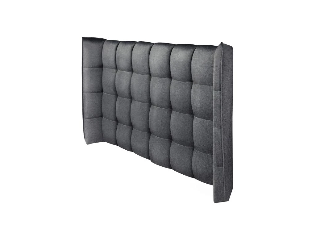 Tête De Lit Incurvée 140 Cm - Tissu - Gris - LUDESA 7 Tête De Lit Incurvée 140 Cm - Tissu - Gris - LUDESA – Image 5