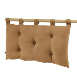 OUREA - Coussin De Tête De Lit Avec Passants 50x80cm Gaze De Coton Camel