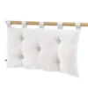 OUREA - Coussin De Tête De Lit Avec Passants 50x80cm Gaze De Coton Chantilly