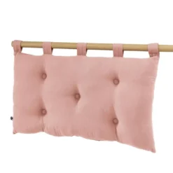 OUREA - Coussin De Tête De Lit Avec Passants 50x80cm Gaze De Coton Rose Pêche