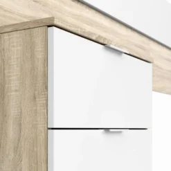 Tête De Lit Avec Chevets Chêne Et Blanc - NEEN 15 Tête De Lit Avec Chevets Chêne Et Blanc - NEEN -Sominova Soldes Boutique tete de lit et pont de lit 20002917