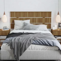 Tête De Lit 160 Cm + 2 Tables De Chevets Bois - KEFALI