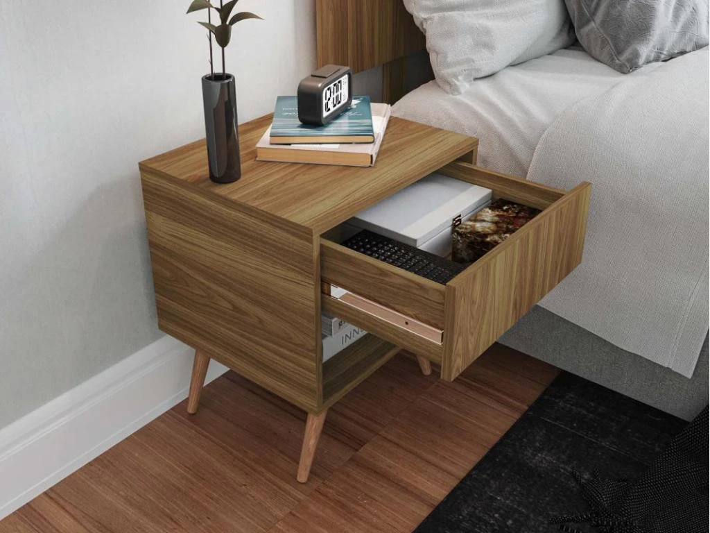 Tête De Lit 160 Cm + 2 Tables De Chevets Bois - KEFALI 7 Tête De Lit 160 Cm + 2 Tables De Chevets Bois - KEFALI – Image 5