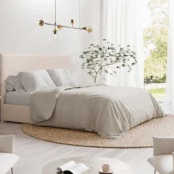 Tête De Lit 180 Cm - Velours Côtelé - Beige - AMBRILIA