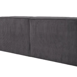 Tête De Lit 220 Cm - Velours Côtelé - Gris Anthracite - TIMANO De Pascal Morabito -Sominova Soldes Boutique tete de lit et pont de lit 20126027