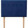 Tête De Lit Capitonnée En Velours "Lya" - 90 X 100 Cm - Bleu Foncé -Sominova Soldes Boutique tete de lit et pont de lit 20901033