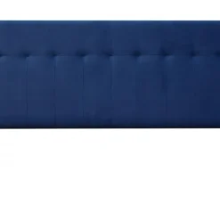 Tête De Lit Capitonnée En Velours "Lya" - 140 X 100 Cm -Bleu Foncé