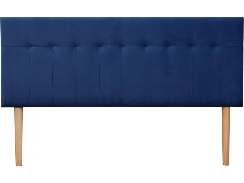 Tête De Lit Capitonnée En Velours "Lya" - 140 X 100 Cm -Bleu Foncé 3 Tête De Lit Capitonnée En Velours "Lya" - 140 X 100 Cm -Bleu Foncé