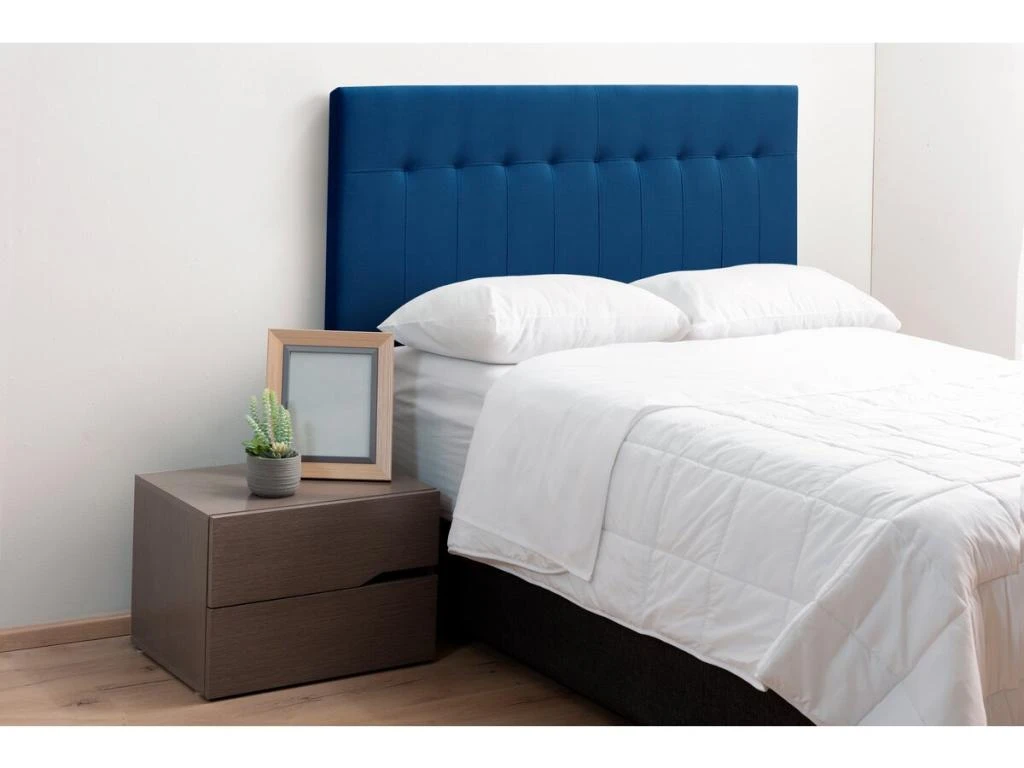 Tête De Lit Capitonnée En Velours "Lya" - 140 X 100 Cm -Bleu Foncé 4 Tête De Lit Capitonnée En Velours "Lya" - 140 X 100 Cm -Bleu Foncé – Image 2