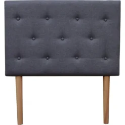 Tête De Lit Capitonnée En Tissu "Alix" 90 X 100 - Gris Clair