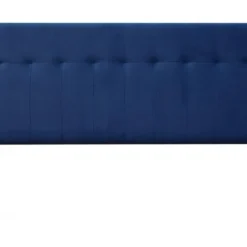 Tête De Lit Capitonnée En Velours "Lya" - 160 X 100 Cm - Bleu Foncé