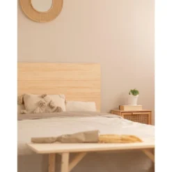 Tête De Lit En Bois Naturel 130x80cm -Sominova Soldes Boutique tete de lit et pont de lit 20927959