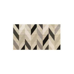 Tête De Lit Naturelle 'Geometric Zig-Zag Noir' 160x80cm