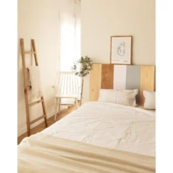 Tête De Lit En Bois Combiné Bleu-vert 160x80cm -Sominova Soldes Boutique tete de lit et pont de lit 20928087