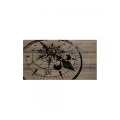 Tête De Lit En Bois Chêne Foncé 'Boussole' 160x80cm