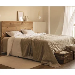 Tête De Lit En Bois Flandes Chêne Foncé 120x60cm -Sominova Soldes Boutique tete de lit et pont de lit 20928605
