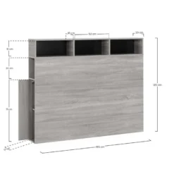 Tête De Lit Zeus 165 Cm Blanc, 2 Portes 9 Trous -Sominova Soldes Boutique tete de lit et pont de lit 20981705