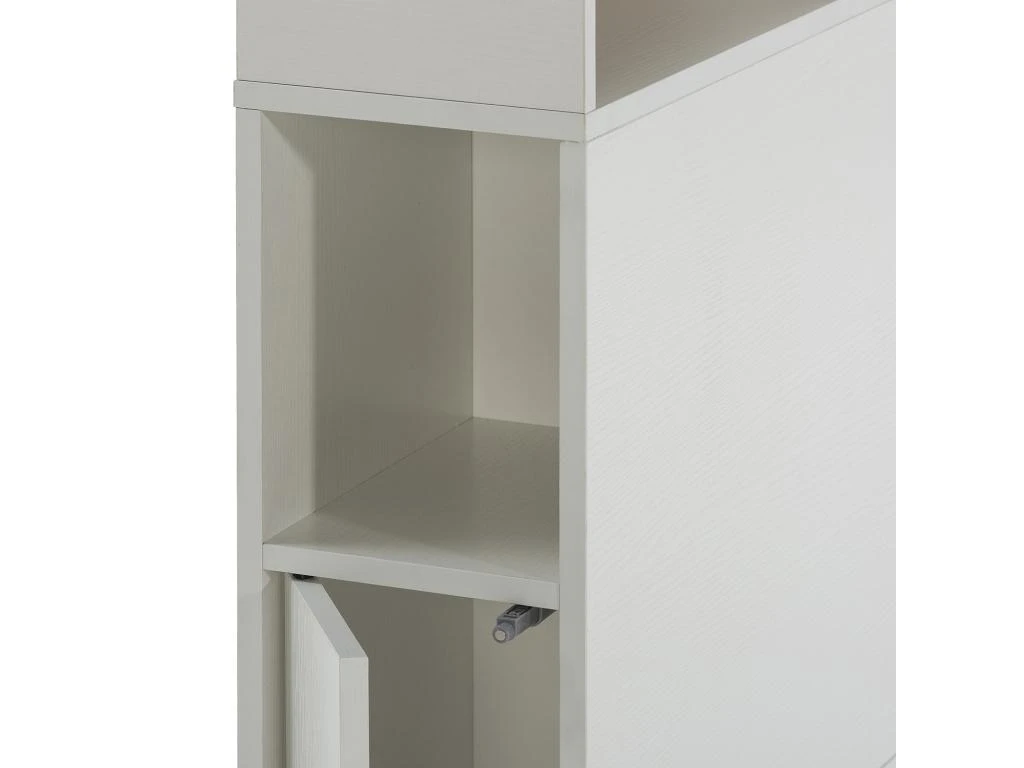 Tête De Lit Zeus 95 Cm Blanc, 2 Portes 9 Trous 8 Tête De Lit Zeus 95 Cm Blanc, 2 Portes 9 Trous – Image 6