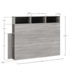 Tête De Lit Zeus 95 Cm Blanc, 2 Portes 9 Trous 16 Tête De Lit Zeus 95 Cm Blanc, 2 Portes 9 Trous -Sominova Soldes Boutique tete de lit et pont de lit 20981737