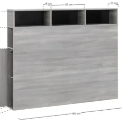 Tête De Lit Zeus 165 Cm Noirs, 2 Portes 9 Trous -Sominova Soldes Boutique tete de lit et pont de lit 22156901