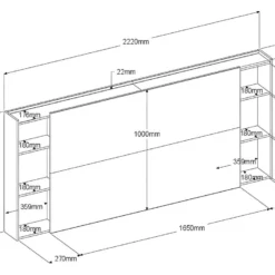 Tête De Lit Avec Rangements 160cm - Coloris : Naturel Et Blanc - FERDI -Sominova Soldes Boutique tete de lit et pont de lit 3880837