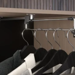 Pont De Lit Avec Rangements - Avec LEDs - L265 Cm - Coloris : Naturel Et Noir - VELONA -Sominova Soldes Boutique tete de lit et pont de lit 4653777