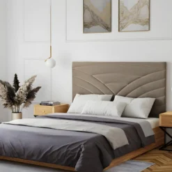 Tête De Lit 170 Cm LULABIA - Velours - Beige