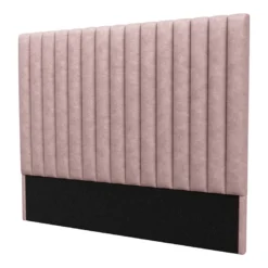 Tête De Lit Coutures Verticales - 150 Cm -Tissu - Rose - SARAH -Sominova Soldes Boutique tete de lit et pont de lit 505561