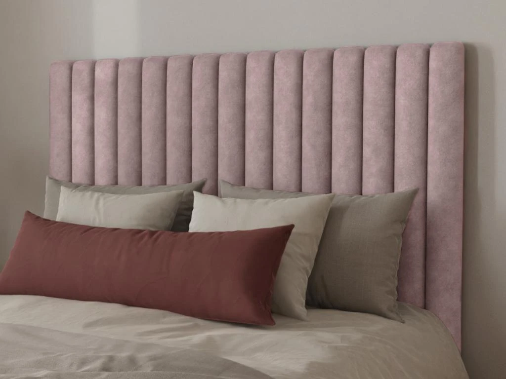 Tête De Lit Coutures Verticales - 170 Cm - Tissu - Rose - SARAH 4 Tête De Lit Coutures Verticales - 170 Cm - Tissu - Rose - SARAH – Image 2