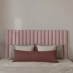 Tête De Lit Coutures Verticales - 170 Cm - Tissu - Rose - SARAH 12 Tête De Lit Coutures Verticales - 170 Cm - Tissu - Rose - SARAH -Sominova Soldes Boutique tete de lit et pont de lit 505587