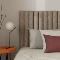 Tête De Lit Coutures Verticales - 170cm - Tissu - Beige - SARAH -Sominova Soldes Boutique tete de lit et pont de lit 505741