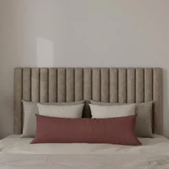 Tête De Lit Coutures Verticales - 170cm - Tissu - Beige - SARAH -Sominova Soldes Boutique tete de lit et pont de lit 505745