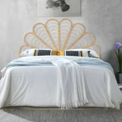 Tête De Lit 140 Cm - Rotin - Naturel - FLOSIA -Sominova Soldes Boutique tete de lit et pont de lit 512609