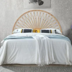 Tête De Lit 160 Cm - Rotin - Naturel - SOLIA -Sominova Soldes Boutique tete de lit et pont de lit 579497