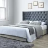 Tête De Lit Capitonnée - 190 Cm - Tissu - Gris - MASSIMO 1 Tête De Lit Capitonnée - 190 Cm - Tissu - Gris - MASSIMO -Sominova Soldes Boutique tete de lit et pont de lit 7756115