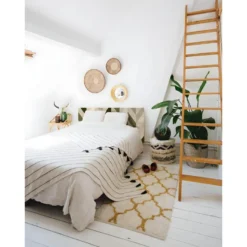 Tête De Lit Naturelle 'Geometric Zig-Zag Vert' 200x80cm -Sominova Soldes Boutique tete de lit et pont de lit 8829087