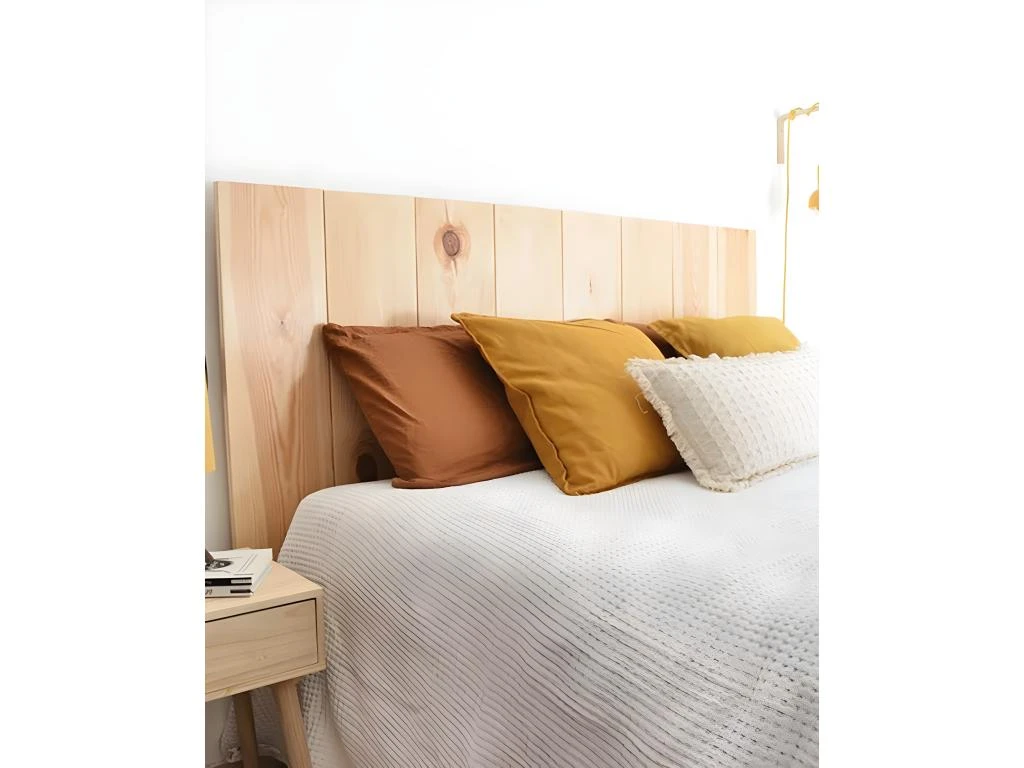 Tête De Lit En Bois Flandes II Naturel 80x60cm 4 Tête De Lit En Bois Flandes II Naturel 80x60cm – Image 2