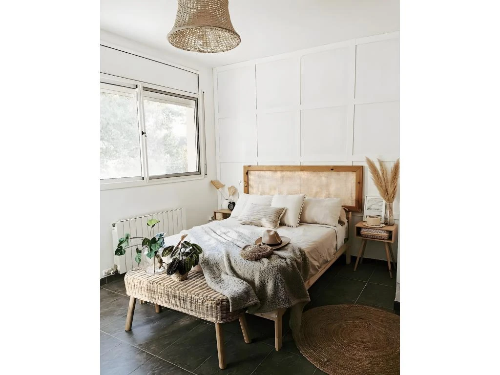 Tête De Lit Ellen Cannage Chêne Foncé 160x60cm 6 Tête De Lit Ellen Cannage Chêne Foncé 160x60cm – Image 4